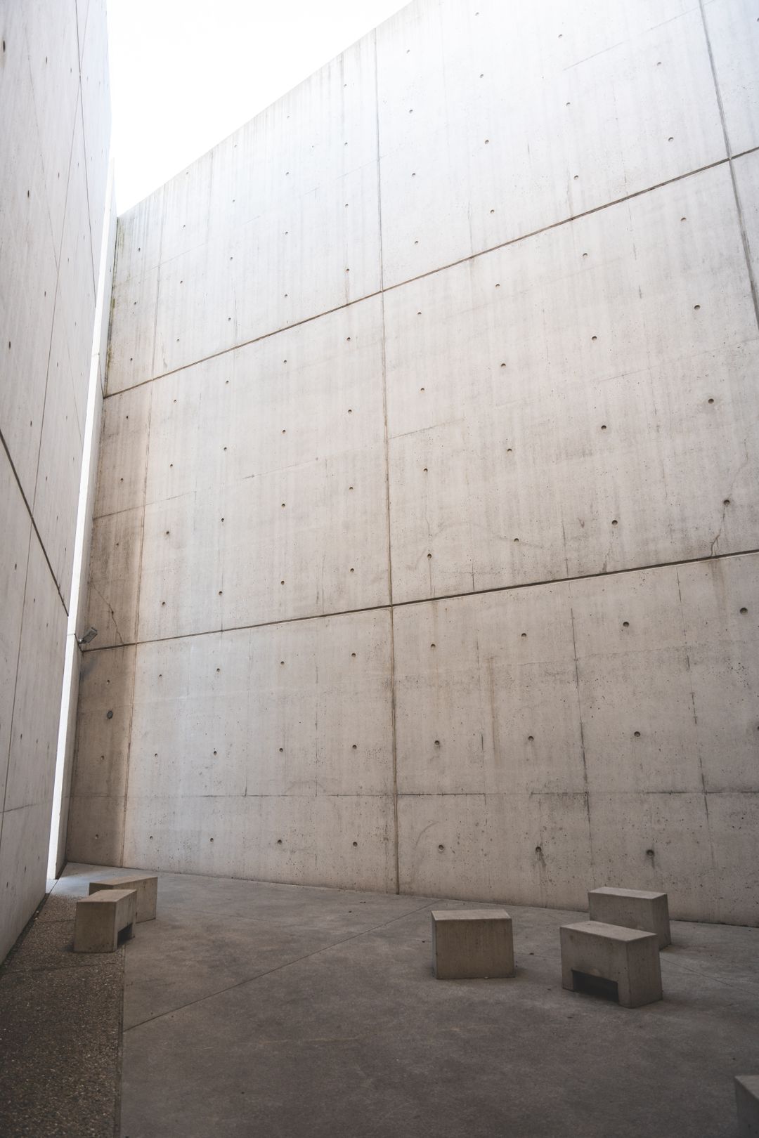 Minimalist concrete architectural space